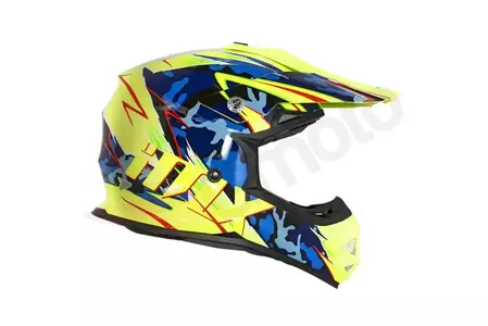 IMX FMX-01 Junior Camo Flo giallo YS casco da moto enduro-4