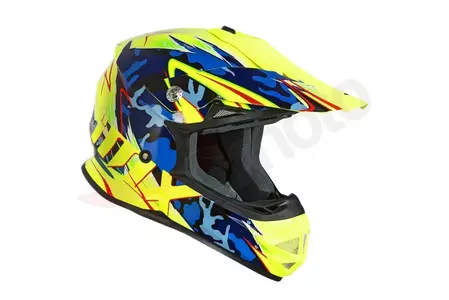 IMX FMX-01 Junior Camo Flo giallo YS casco da moto enduro-5