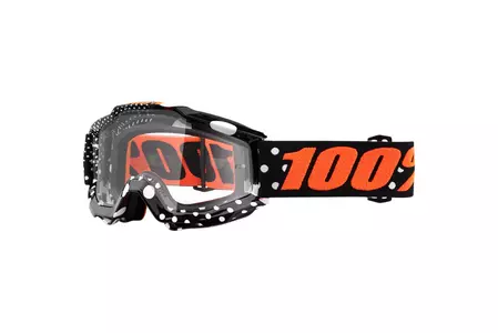 Motorrad Brille Schutzbrille Goggle 100% Prozent Accuri Gaspard preto/branco transparente - 50200-252-02