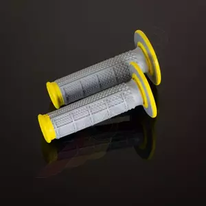 Punhos Renthal MX de dois componentes Tapered Half Waff cinzento/amarelo-1