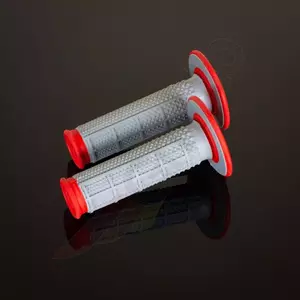 Renthal MX Ultra Tacky Tapered tvåkomponents grå/röd-1