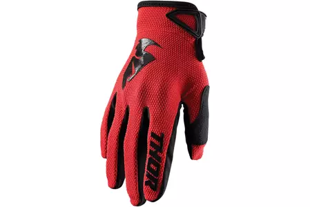 Thor Junior Sector cross enduro rukavice červené/černé 2XS-1
