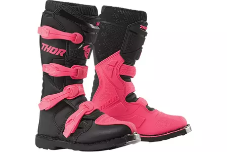 Thor Blitz XP S9W scarpe Enduro Cross donna nero/rosa 7-1