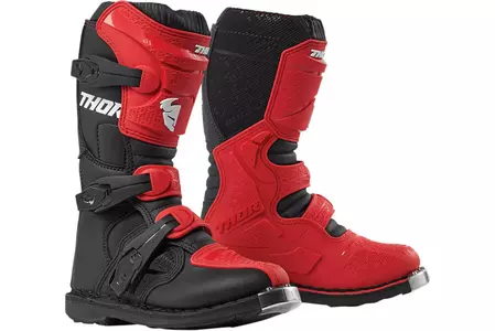 Thor Junior Blitz YP S9Y Enduro Cross παπούτσια κόκκινο/μαύρο 2-1