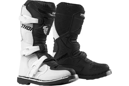 Thor Junior Blitz YP S9Y Обувки за ендуро крос бяло/черно 2-1