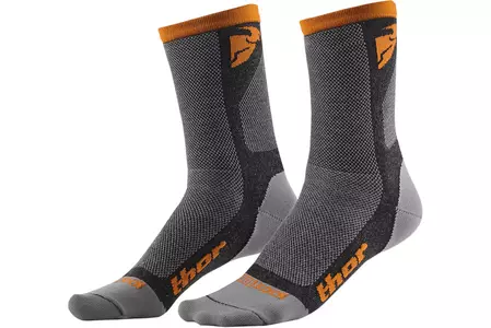 Thor Dual Sport S6 Socken grau/orange 10-13 - 3431-0284