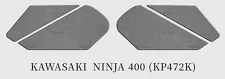 Poignée de réservoir Keiti Kawasaki Ninja 400 Noir