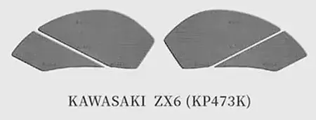 Mâner de rezervor Keiti Kawasaki ZX6 Negru