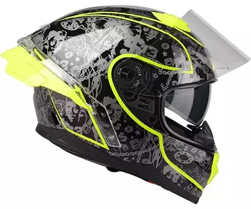 Lazer Rafale SR capacete integral de motociclista $13 Original preto amarelo Fluo L-3
