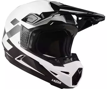 Lazer X9 Iron Enduro motociklistička kaciga bijela crna srebrna 2XL-1