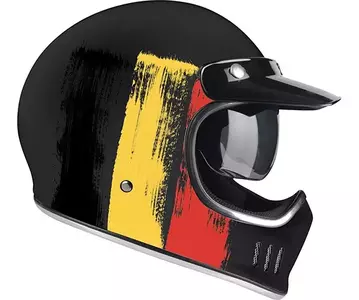 Lazer Cross TT Belgica casco moto enduro negro rojo amarillo mate XS-1