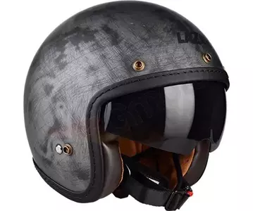 Lazer Mambo Evo Cafe Racer Alu escovado mate capacete aberto de motociclista L