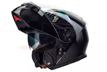 Capacete de motociclista Lazer Paname Evo Z-Line em metal preto com maxilar em S