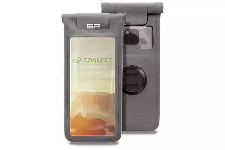 Universalus telefono dėklas su laikikliu SP Connect juodas/pilkas M-7