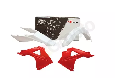 Plastik Komplett Kit Racetech rot weiß - GAS-OEM-404
