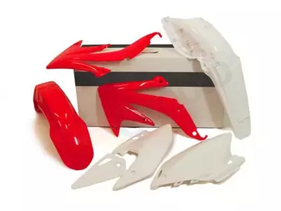 Plastik Komplett Kit Racetech weiß rot - CRX-OEM-415