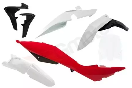 Racetech plastični komplet Husqvarna TC TE 449 511 11-13 bela rdeča črna s ploščico - HSQ-OEM-507
