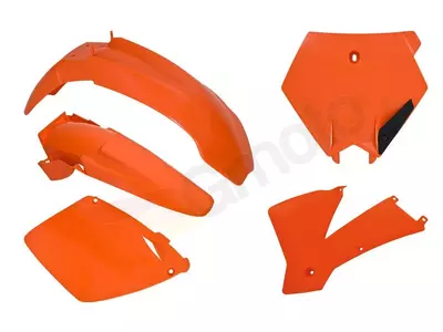 Komplet plastików Racetech KTM SX SXF 125-250-450-505 07-10 pomarańczowy - KTM-AR0-555