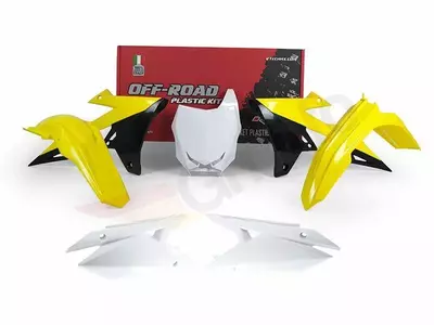 Komplet plastików Racetech Suzuki RMZ 450 18-19 żółty czarny biały - RMZ-OEM-518