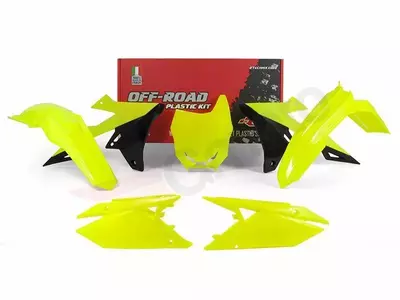 Komplet plastików Racetech Suzuki RMZ 450 18-19 RMZ 250 19 żółty fluo czarny z tablicą - RMZ-GF0-518