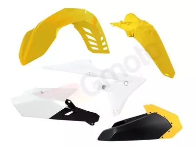 Plastik Komplett Kit Racetech weiß schwarz gelb - WRF-GY0-915