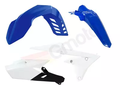 Plastik Komplett Kit Racetech weiß blau - WRF-OEM-415