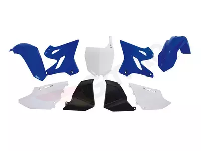 Racetech műanyag készlet Yamaha YZ 125 250 06-14 15-19 fehér kék fekete lemezzel, fehér kék fekete - YZ0-OEM-000
