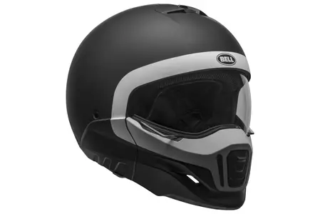 Bell Broozer cască de motocicletă modulară de motocicletă cranium mată negru/alb L-2