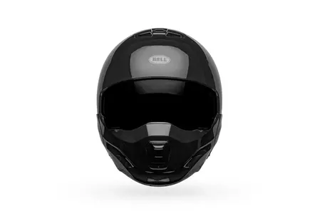 Modulinis motociklininko šalmas "Bell Broozer" solidžios juodos spalvos L-3