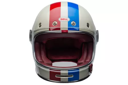 Bell Bullitt dlx command vintage alb/roșu/albastru cască de motocicletă integrală L-3