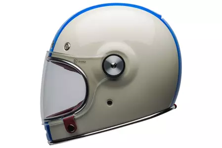 Casco integral de moto Bell Bullitt dlx command vintage blanco/rojo/azul L-4