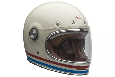 Casco integral moto Bell Bullitt dlx stripes blanco perla M-2