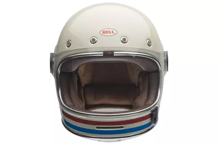 Casco integral moto Bell Bullitt dlx stripes blanco perla M-3