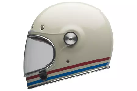 Motociklistička kaciga koja pokriva cijelo lice Bell Bullitt dlx pruge biserno bijela M-4