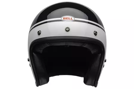 Kask motocyklowy otwarty Bell Custom 500 dlx streak gloss black/white M-3