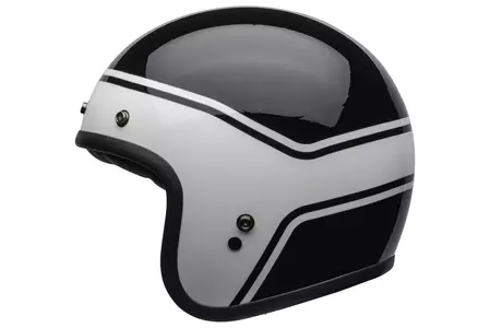 Kask motocyklowy otwarty Bell Custom 500 dlx streak gloss black/white M-4