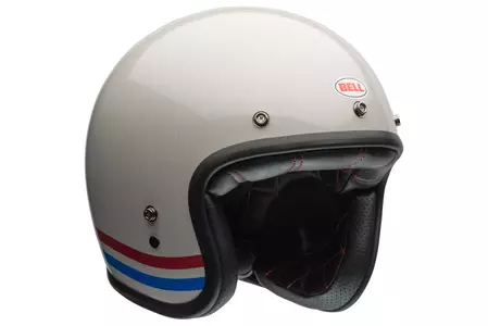 Cască de motocicletă Bell Custom 500 dlx stripes alb perlat XL deschisă pentru motociclete-2