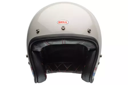 Cască de motocicletă Bell Custom 500 dlx stripes alb perlat XL deschisă pentru motociclete-3