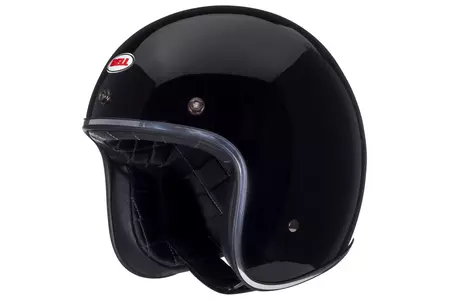 "Bell Custom 500" atviro veido motociklininko šalmas kietas juodas S - C500-SOL-01-S