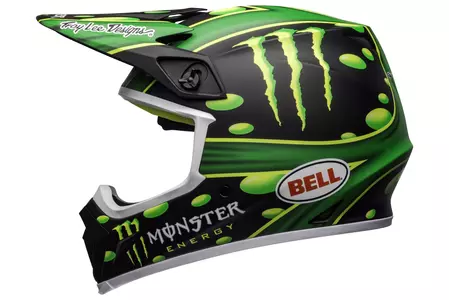 Kask motocyklowy enduro Bell MX-9 mips showtime matte black/green S-4