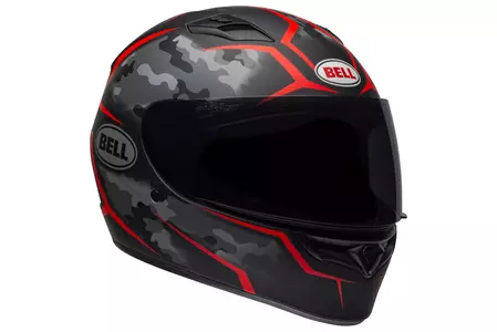 Capacete integral de motociclista Bell Qualifier Stealth Camo mat preto/vermelho S-2