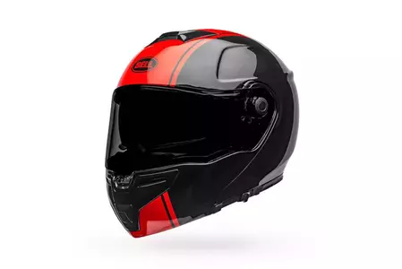 Cască de motocicletă Bell SRT Modular ribbon negru/roșu L - SRTMOD-RIB-02-L