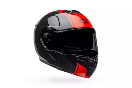 Cască de motocicletă Bell SRT Modular ribbon negru/roșu S-2