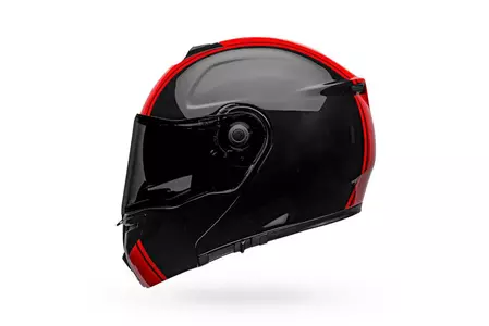 Cască de motocicletă Bell SRT Modular ribbon negru/roșu S-4