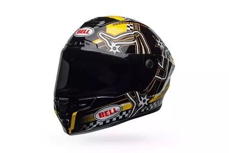 Bell Star Dlx cască de motocicletă integrală Bell Star Dlx Mips isle of man negru/galben S-1