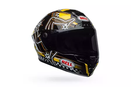 Bell Star Dlx cască de motocicletă integrală Bell Star Dlx Mips isle of man negru/galben S-2
