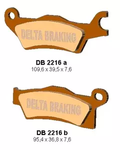 Delta Braking DB2216OR-D KH618 CAN-AM Outlander 800/1000 '12, Renegade 1000 '12 Vänster främre bromsbelägg - DB2216OR-D