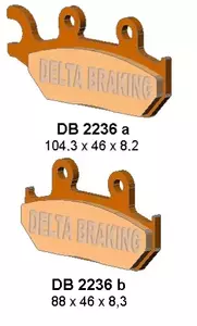 Delta Braking DB2236OR-D KH645 CAN AM Maveric 1000 Labās bremžu uzlikas - DB2236OR-D