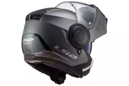 LS2 FF902 SCOPE SOLID MATT TITAN PINLOCK M capacete de motociclista para maxilar-4