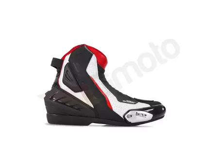 Motocyklové boty Shima SX-6 černobílé a červené 41-2